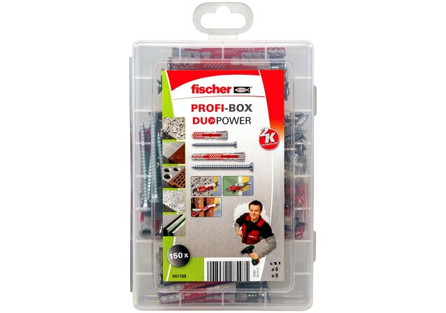 Packaging: "fischer Profi-Box DuoPower short/long + screws"