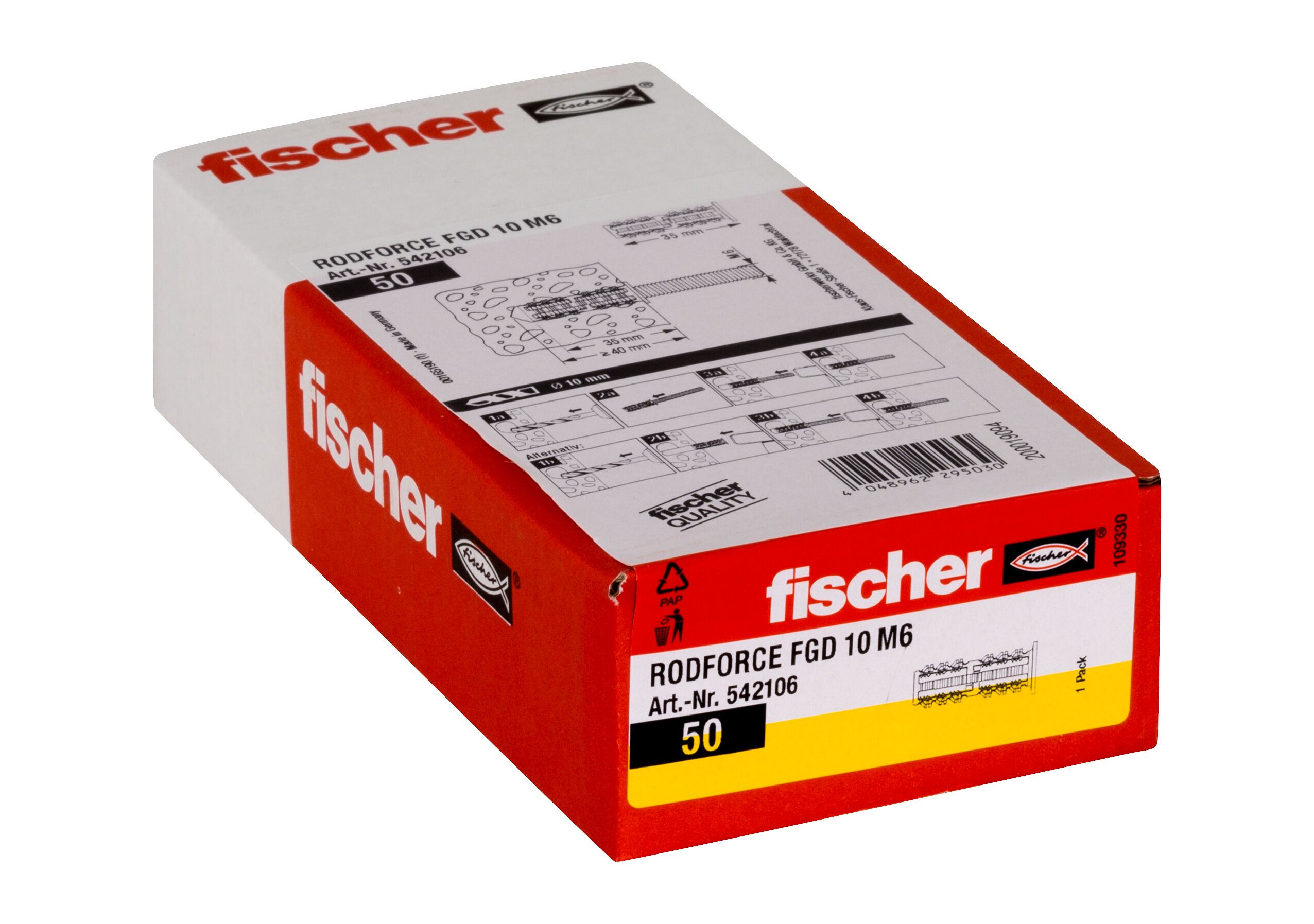 fischer threaded rod plug RodForce FGD M6 x 35