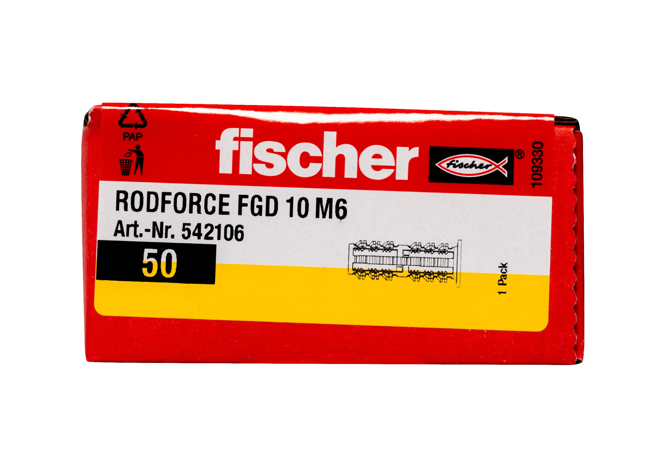 fischer threaded rod plug RodForce FGD M6 x 35