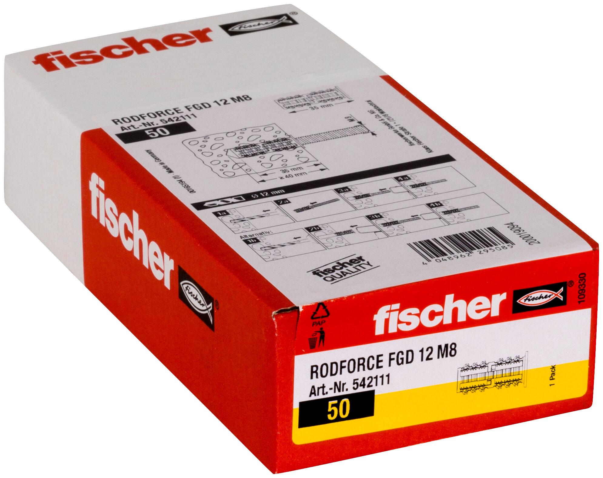 Packaging: "fischer threaded rod plug RodForce FGD M8 x 35"