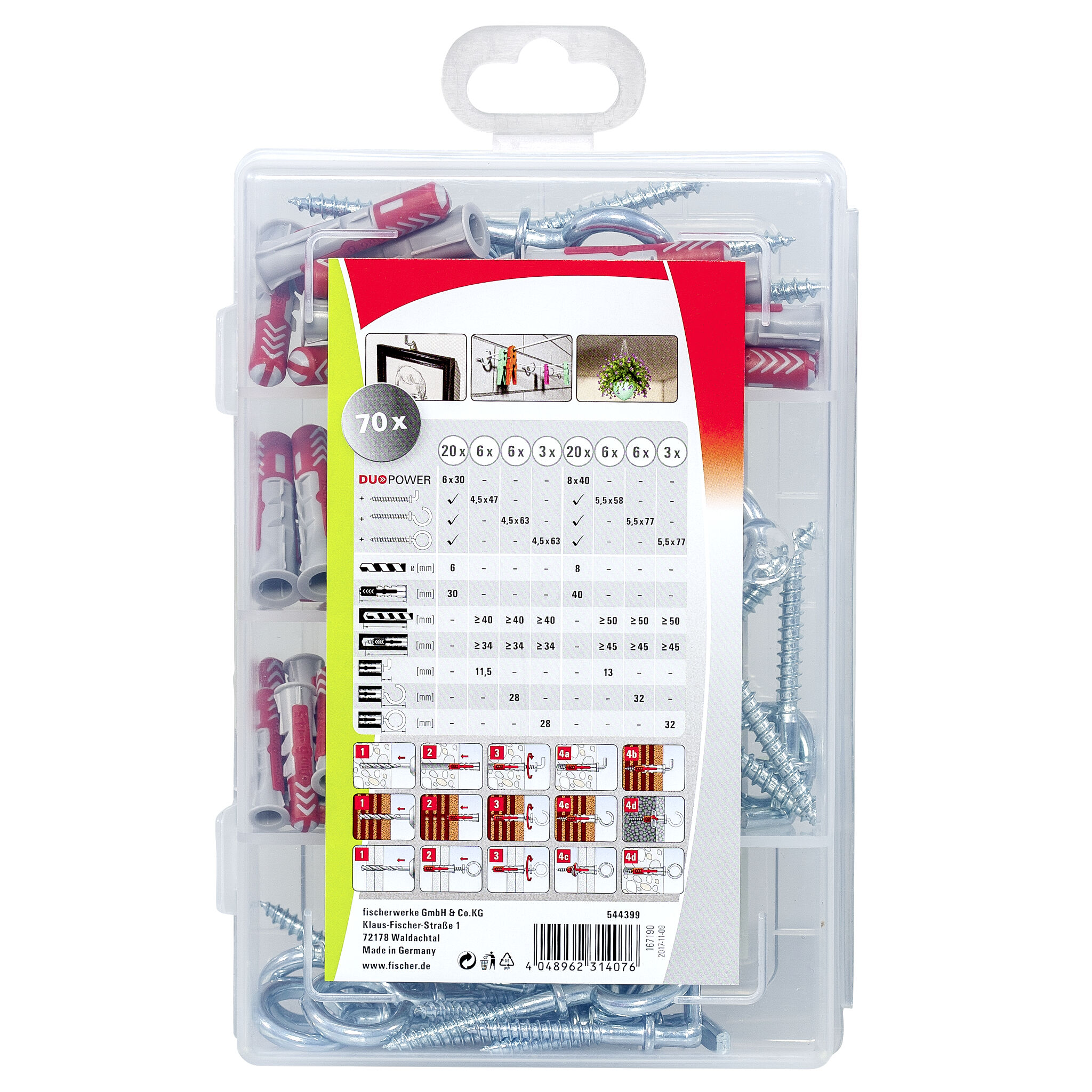 Packaging: "fischer Profi-Box DuoPower + Hooks"