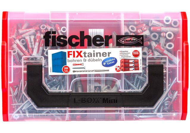 Verpackung: "fischer FixTainer - bohren und dübeln (306 Teile)"