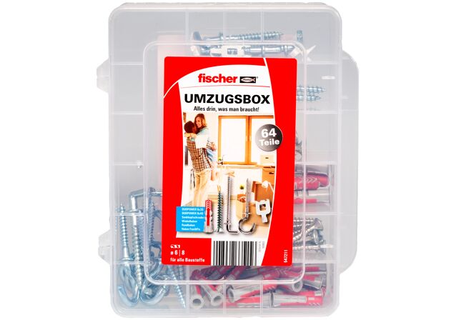 Verpackung: "fischer Umzugsbox DuoPower 6, 8"