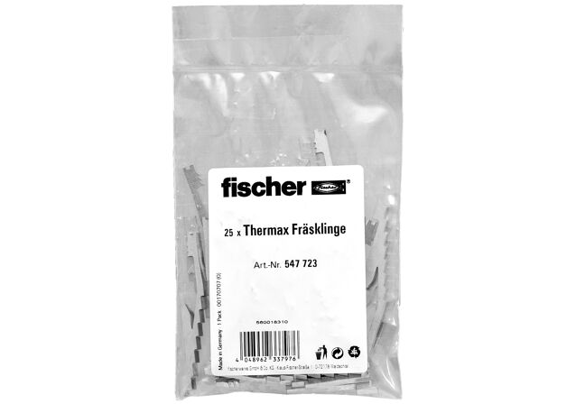 Verpackung: "fischer TherMax Fräsklinge, 25 Stück"