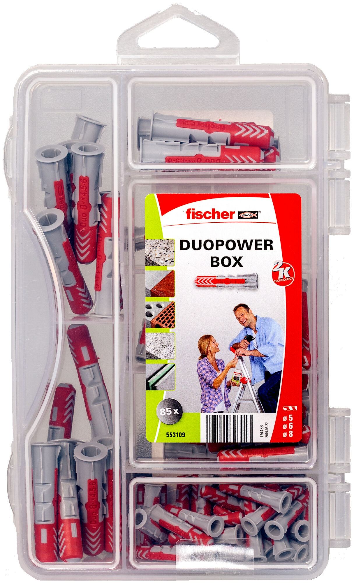 Packaging: "fischer DuoPower-Box mini"