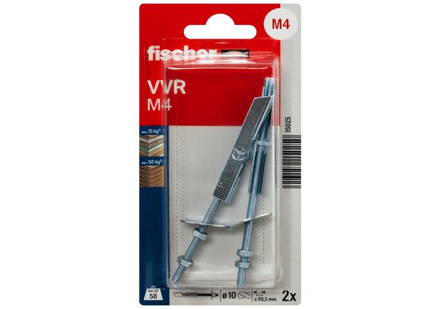 Packaging: "fischer Toogle plug VVR M4"