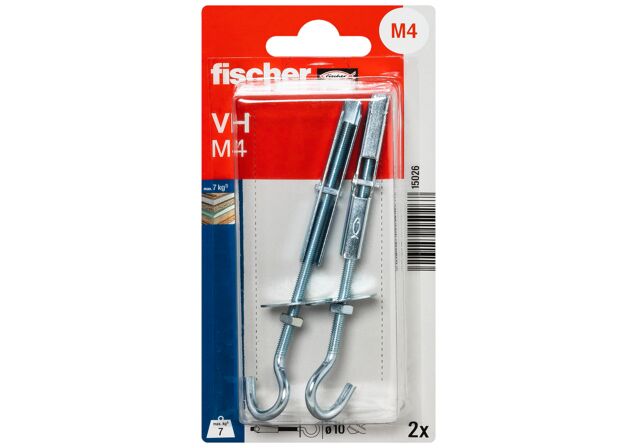 Packaging: "fischer Toogle plug VH M4 with hook"