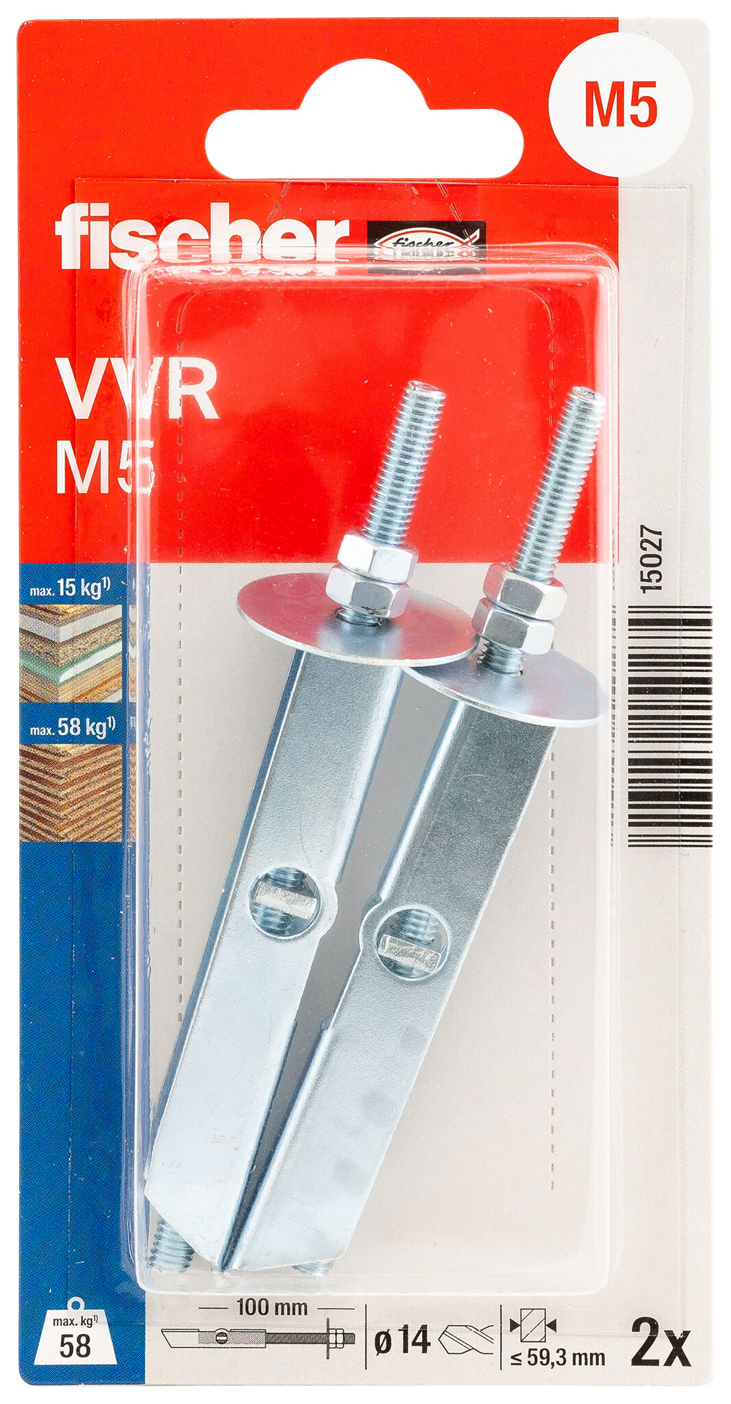 Packaging: "fischer Toogle plug VVR M5"