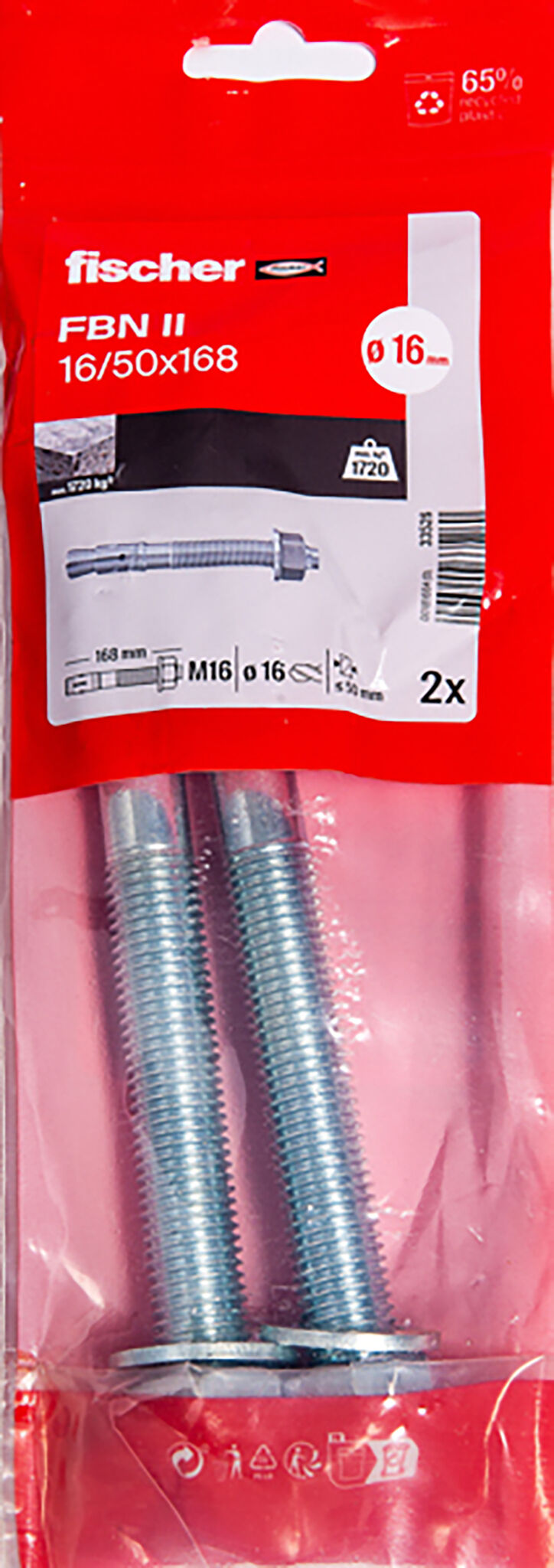 Fischer FBN II 16/50 (16X170) 10 St - 45565