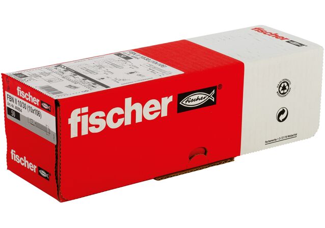 Packaging: "fischer bolt anchor FBN II 10/30 electro zinc plated"
