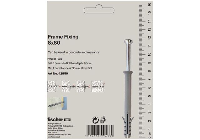Packaging: "Frame Fixings 8x80"