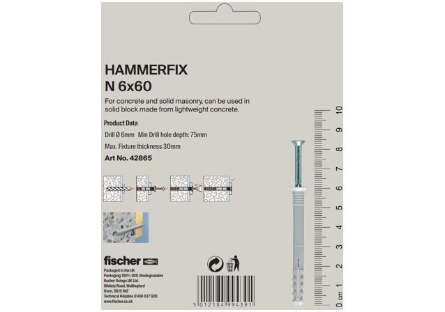 Packaging: "fischer Hammerfix N 6 x 30"