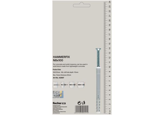 Packaging: "fischer Hammerfix N 8 x 100/60"