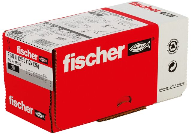 Packaging: "fischer bolt anchor FBN II 12/30 electro zinc plated"