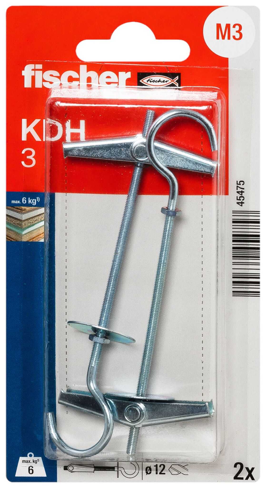 Packaging: "fischer Spring toggle KDH 3 K SB-card"
