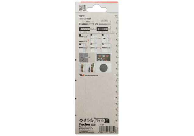 Packaging: "피셔 프레임 앵커 SXR 10 x 100 WH 앵글 훅 K SB-card"
