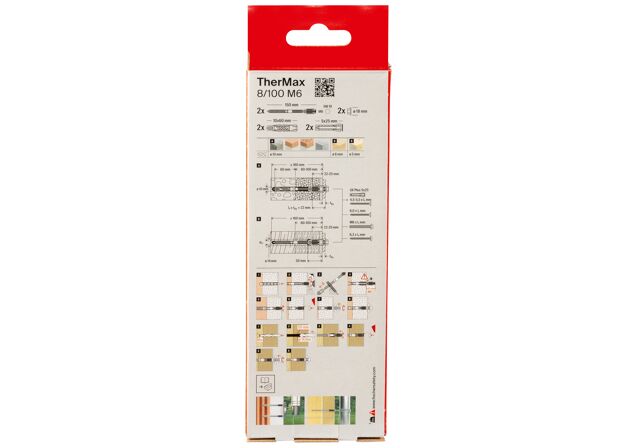 Packaging: "fischer Afstandsmontage TherMax 8/100 M6 (2)"