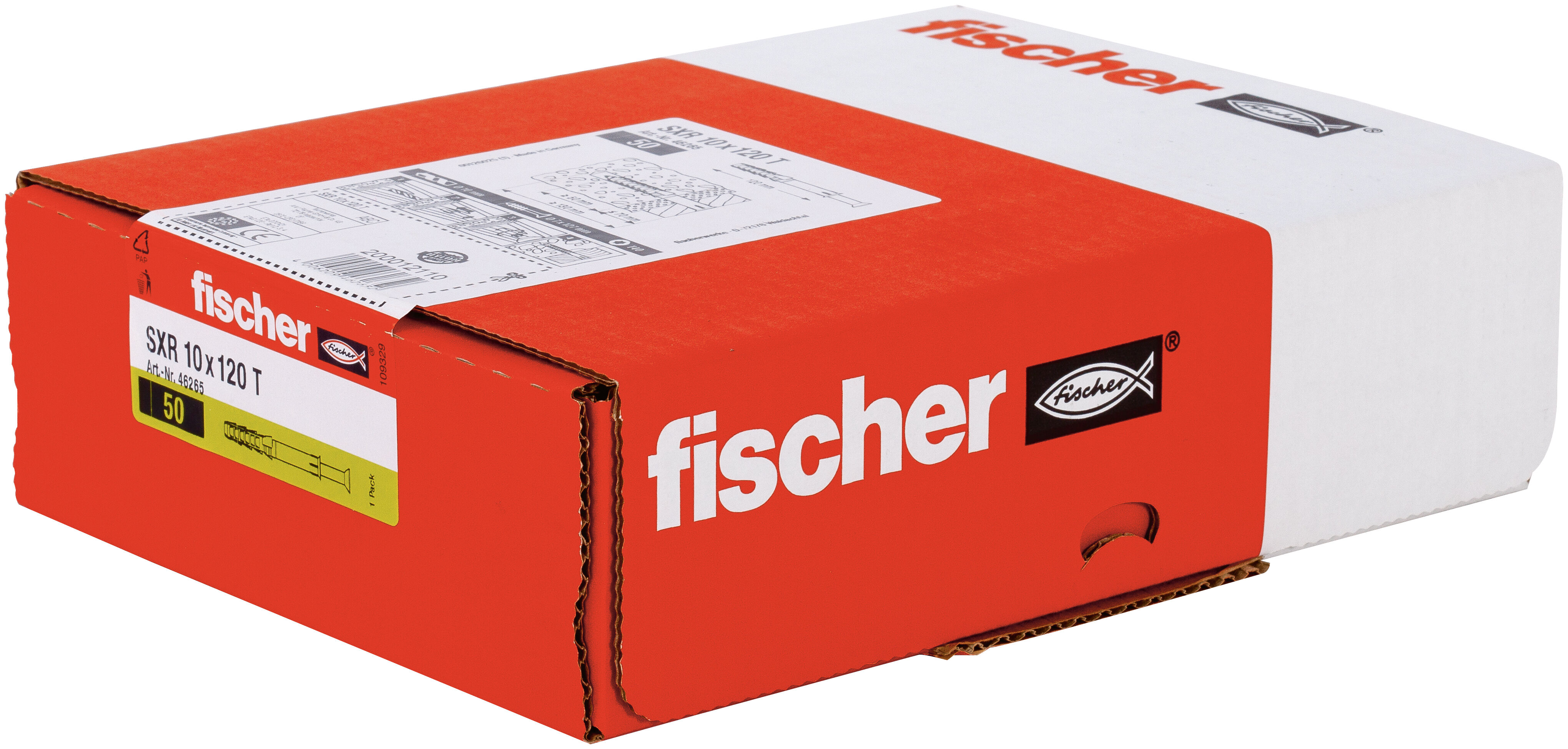 Packaging: "fischer Frame fixing SXR 10 x 120 T with safety screw gvz"