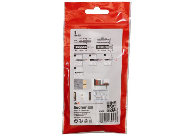 Packaging: "Cheville nylon S 8-20/sachet"