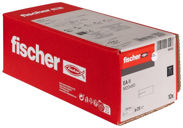 Packaging: "fischer 敲击式锚栓EA II M20 x 80电镀锌"