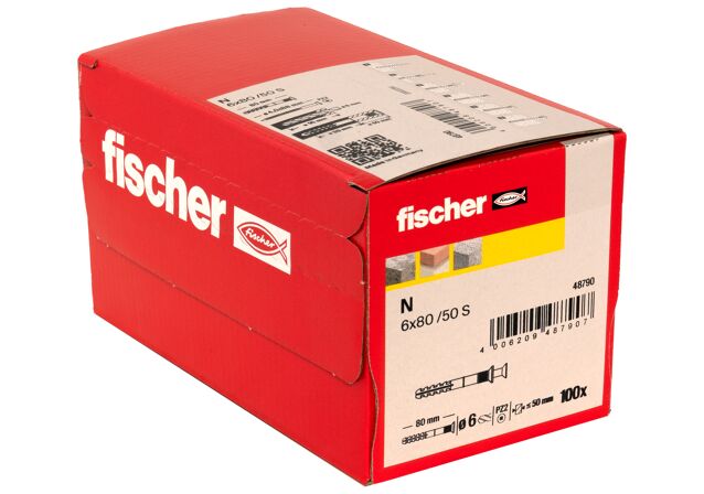 Emballasje: "fischer Rørklammer FRSN 25 - 28 M8/M10 elforsinket (NOBB 60628588 / NRF 1359671)"