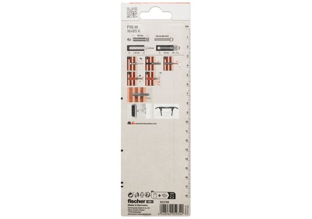 Packaging: "Tamiz FIS H 16 x 85 para anclajes de inyección"