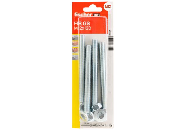 Packaging: "fischer Tige filetée FIS GS M12 x 120 K"