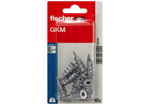 Verpackung: "fischer Gipskartondübel Metall GKM"