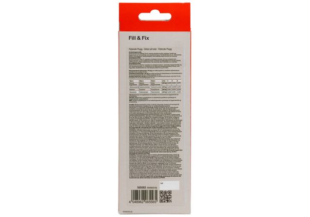 Packaging: "fischer Fill&Fix flydende dybel K"