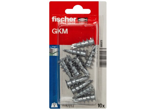 Συσκευασία: "fischer GKM Μεταλλικό βύσμα γυψοσανίδας σε blister"