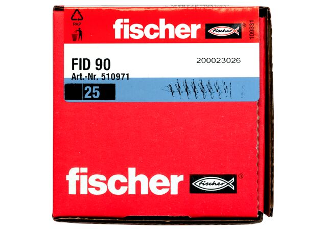 Emballasje: "fischer Isolasjonsplugg FID 90 (NOBB 57100275)"
