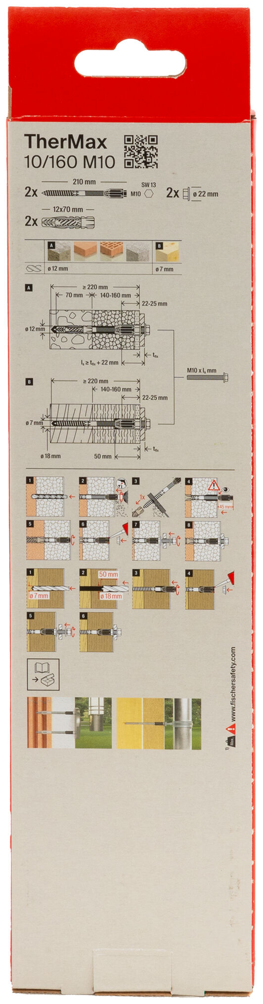Packaging: "fischer stand-off installation TherMax 10/160 M10 (2)"