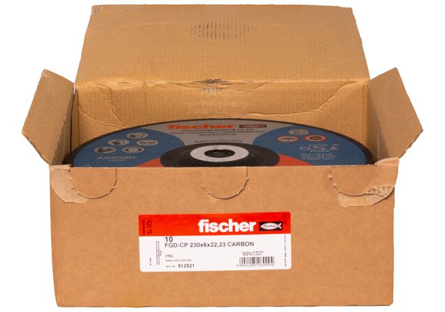Packaging: "fischer grinding dis FGD-CP 230 x 6,0 x 22,23 CARBON"