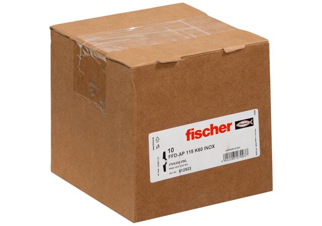 Συσκευασία: "fischer FFD-AP 115 K60 Φτερωτός δίσκος λείανσης inox"