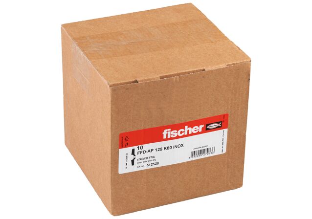 Συσκευασία: "fischer FFD-AP 125 K80 Φτερωτός δίσκος λείανσης inox"
