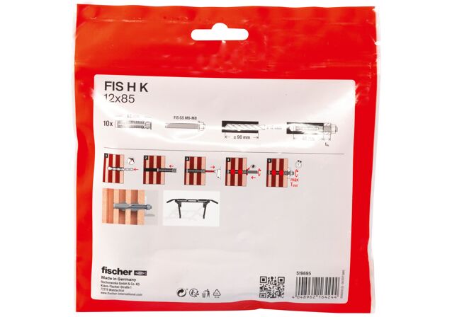 Packaging: "Tamis d'injection FIT 12x85 /10B en plastique"