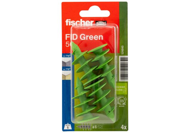 Packaging: "피셔 단열재 앵커 FID Green 50 K"