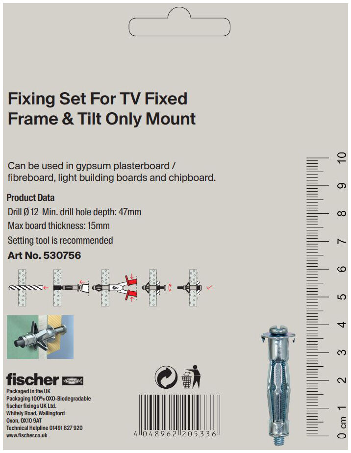 Packaging: "Fix Set for TV Fixed Frame & Tilt Only Mount"