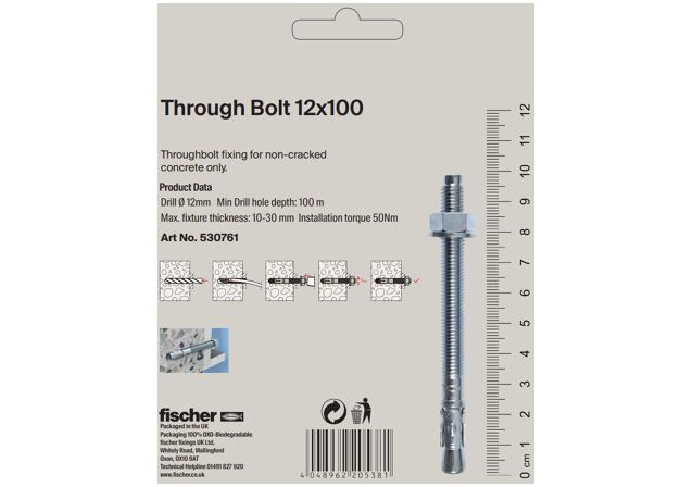 Packaging: "fischer bolt anchor FXA 12 x 106"