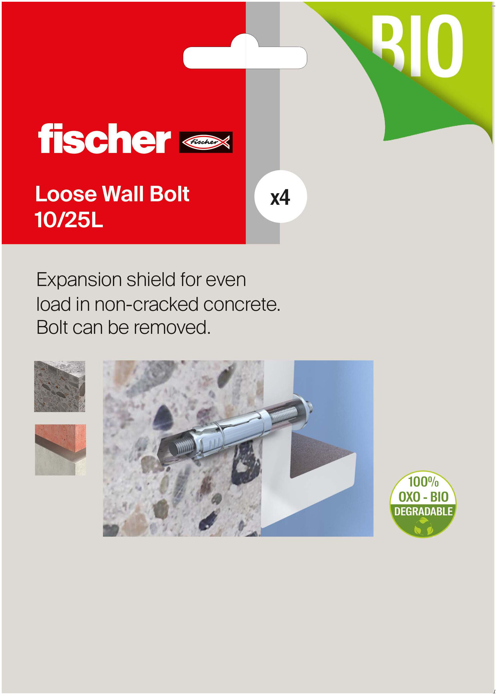 Packaging: "fischer FWB Wallbolt M 10/25 L"
