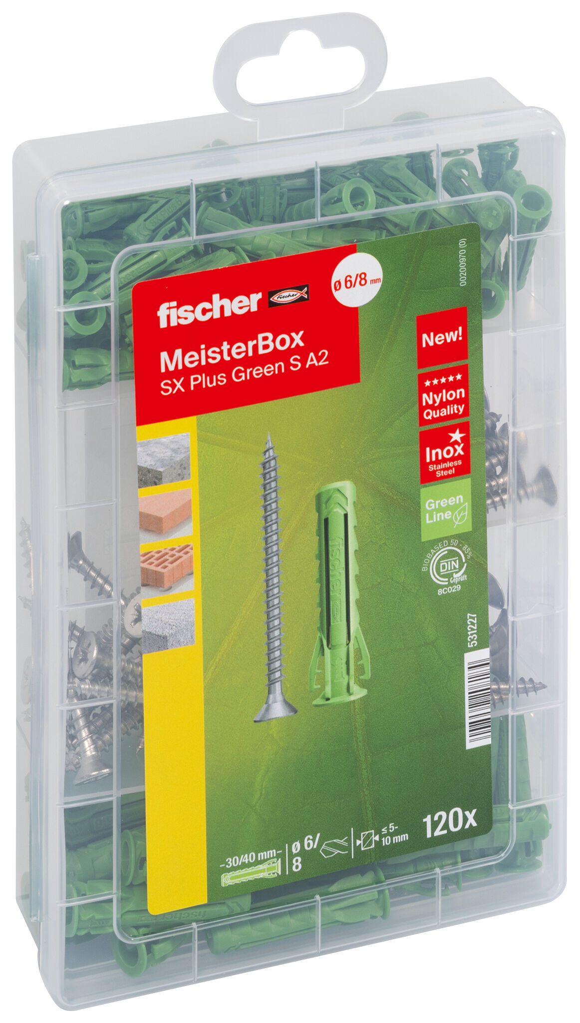 fischer Meister-Box Greenline expansion plug SX + A2 screw