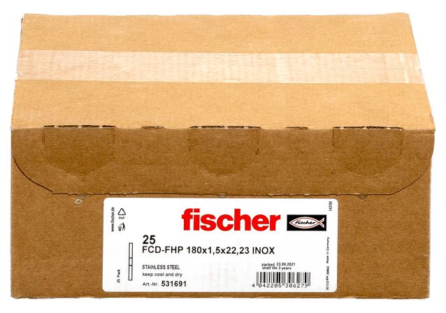 Συσκευασία: "fischer FCD-FHP 180x1,5x22,23 Δίσκος κοπής inox ***"