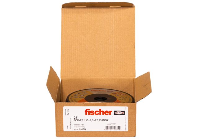 Packaging: "fischer Kesme diski FCD-FP 115x1,5x22,23 plus"