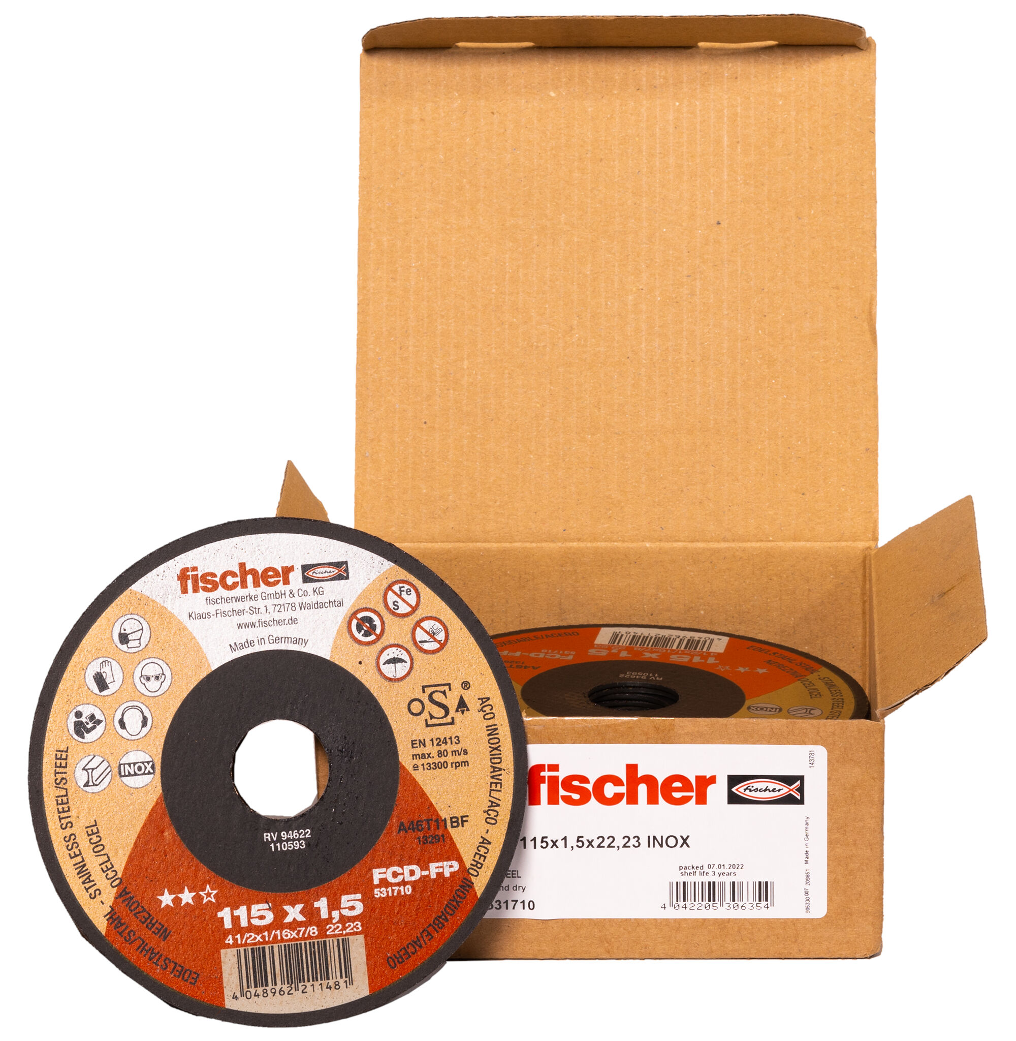 fischer cutting disc FCD-FP 115 x 1,5 x 22,23 plus