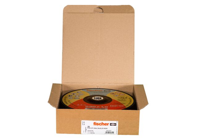 Packaging: "fischer Kesme diski FCD-CP 230 x 1,9 x 22,23 plus"