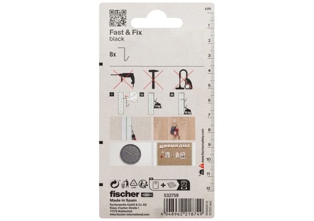 Packaging: "fischer Fast & Fix, sort SB kort."