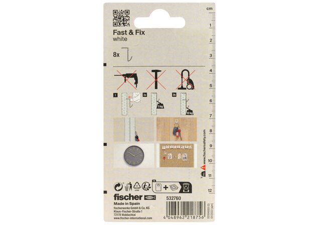 Emballasje: "fischer Fast & Fix hvit blisterkort (NOBB 49136564)"