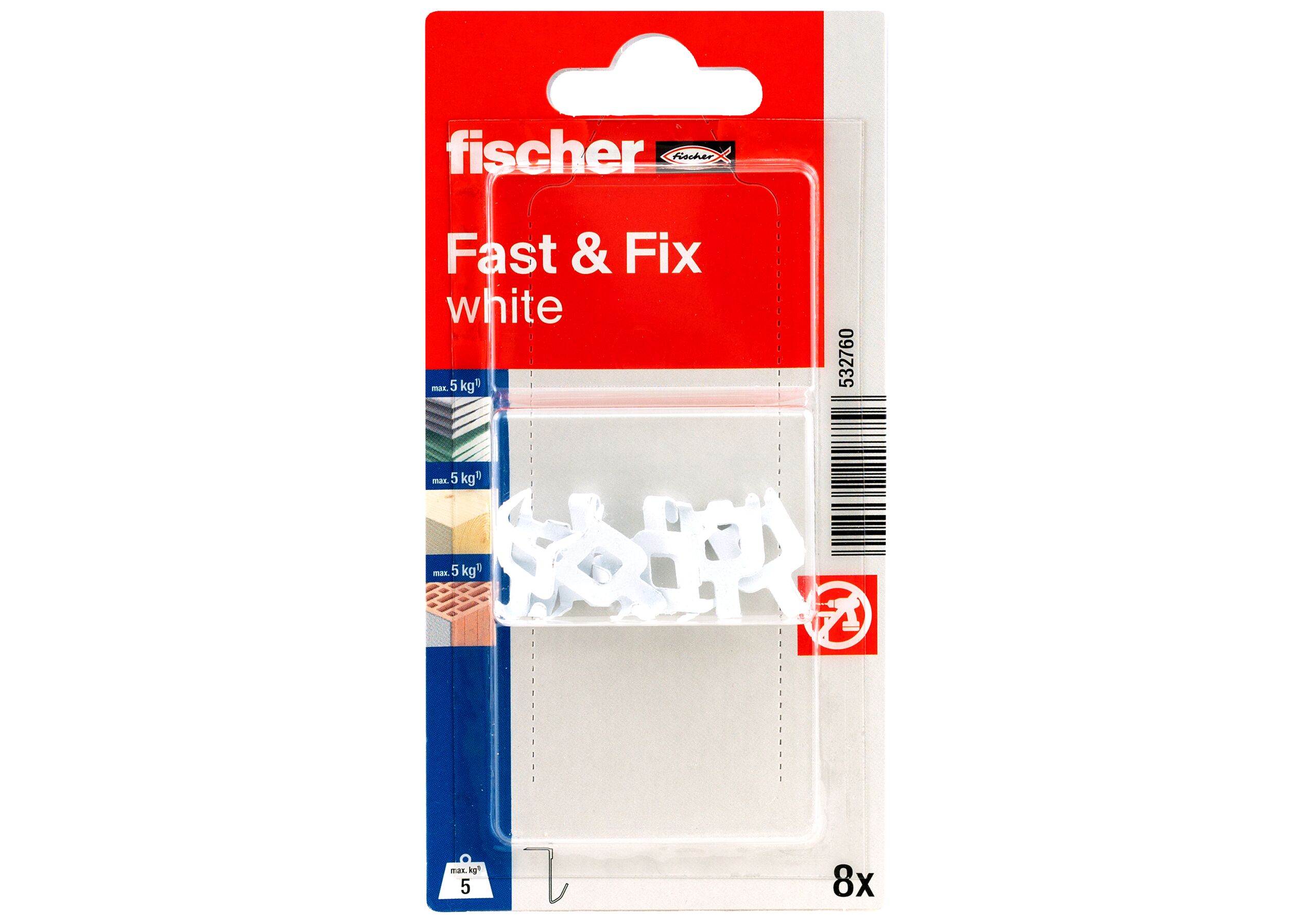1 Inch Fast Fix Kit fischer Fast & Fix white SB-card