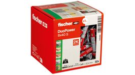 BIG BOX cheville bi-matière DuoPower 8x40 pour tous les matériaux (Boîte de  360) Fischer Castor Bleu