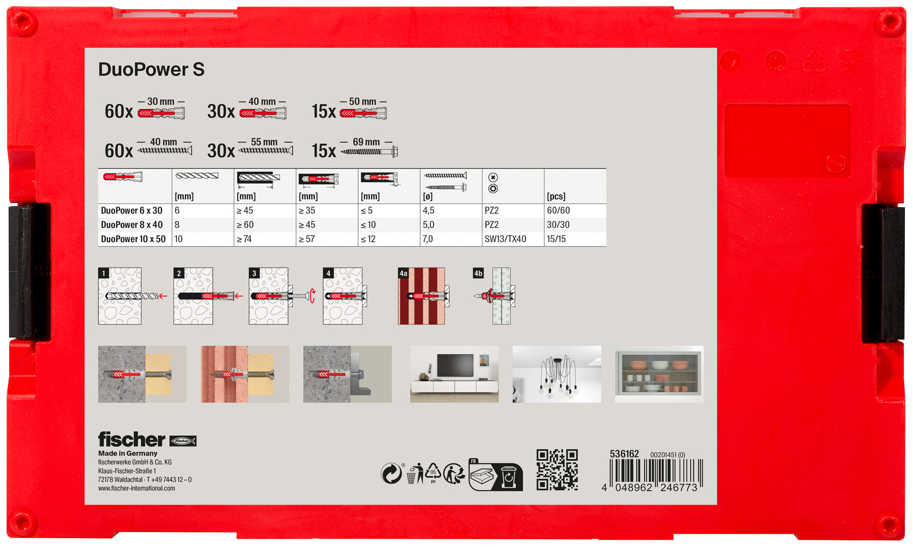 fischer FixTainer - DuoPower and screws